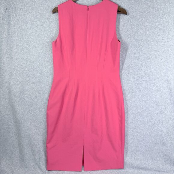 Antonio Melani Dress Sheath Womens Sz 10 Pink Solid Sleeveless Stretch - Picture 2 of 16
